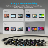 Chargeur universel pour ordinateur portable 65W avec 16 embouts pour Dell HP Asus Acer Samsung Toshiba Lenovo IBM Sony Notebook Ultrabook Chromebook