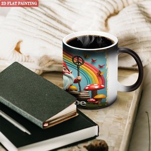 Mug en céramique noir givré 11oz, tasse magique changeante de couleur, pour les boissons quotidiennes - Product Image 3