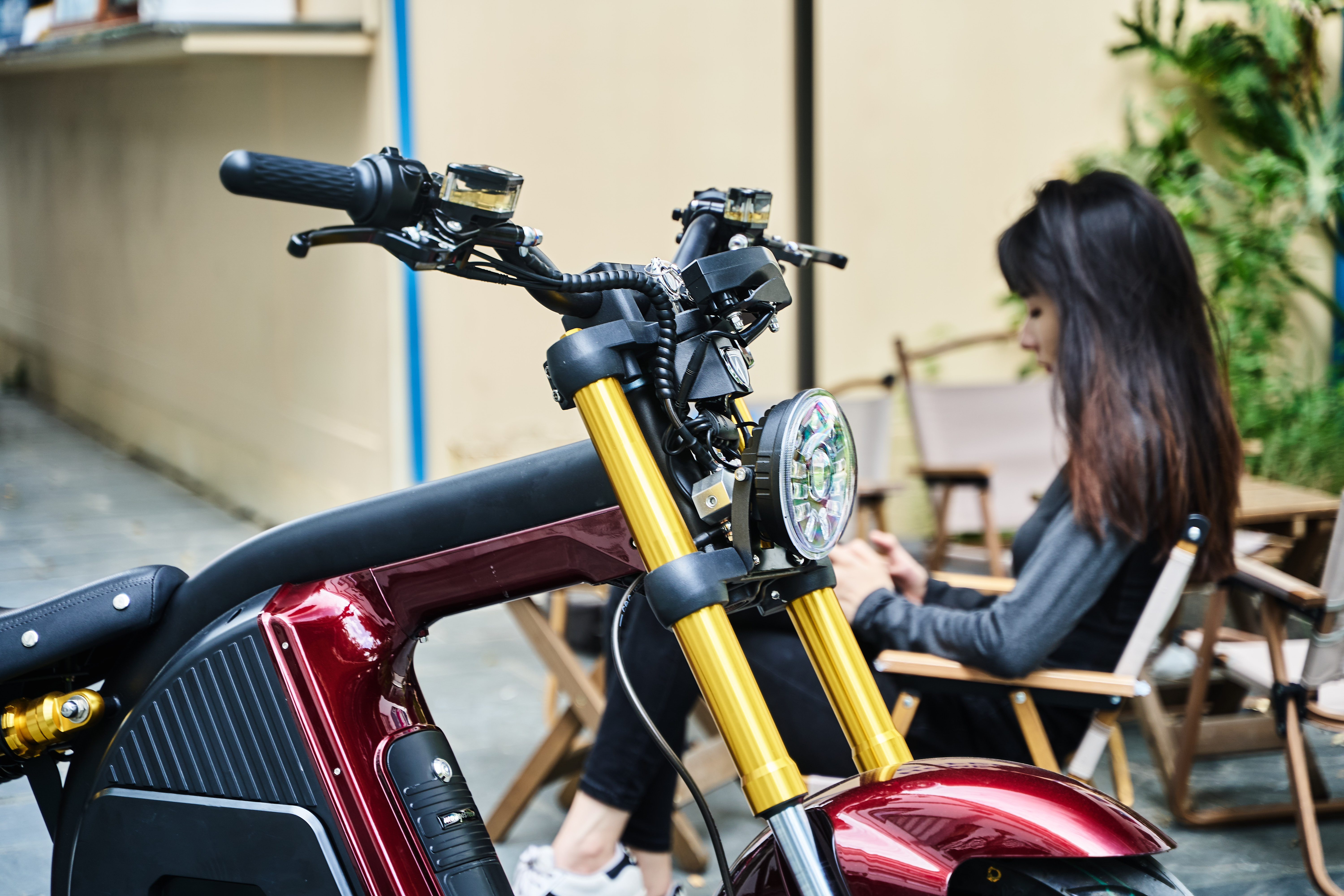 Megcoco Mangosteen M8S Electric Motorcycle - 72V 4000W Citycoco