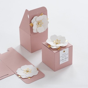 Scatole bomboniere <span class=keywords><strong>rosa</strong></span> con decorazioni floreali per matrimonio, festa nuziale, battesimo, compleanno e anniversario - Product Image 4