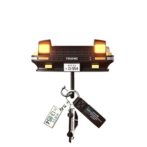<span class=keywords><strong>Porte</strong></span>-clés <span class=keywords><strong>mural</strong></span> AE86 en forme de phare de voiture pour cuisine et salle de bain, crochet à clés amusant et spécial avec lumières de voiture - Product Image 4