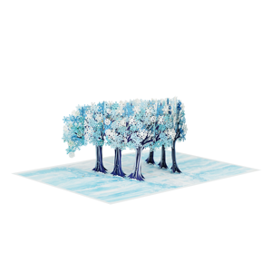 Tarjeta de felicitación de boda pop-up 3D artesanal personalizada copo de nieve árbol calle diseño papel recuerdo amor estilo regalo sobre - Product Image 4