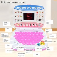 Mini Laptop de Juguete Educativo con Pantalla LED de Plástico, Simulación de Laptop para Niños, con Batería Alcalina AA, Estilo Musical