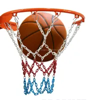 3,5mm 13pcs Pulver Beschichtet Basketball Kette Net Weiß Rot und Blau Electrogalvanizing Mangan Stahl Basketball Stahl Net Kette