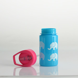 Los niños al aire libre 14OZ BPA libre Eco amigable <span class=keywords><strong>cantante</strong></span> capa botella de agua de plástico con paja - Product Image 5