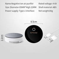 Stérilisateur d'air pour voiture Purificateur d'oxygène Usb Générateur d'ozone Purificateur d'air Filtre à fumée Gadgets intelligents Fournitures pour voiture