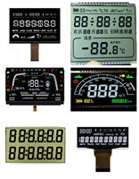 TN personnalisé 6 chiffres 7 segments écran LCD fond noir texte blanc affichage industriel Instrument Segment Code noir blanc