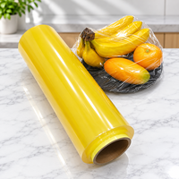 Rouleau de film alimentaire en PVC de qualité alimentaire 12mic, film plastique transparent pour emballer les aliments, pour la cuisine et les restaurants