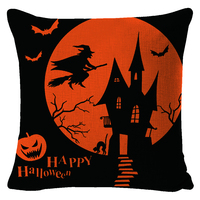 Taies d'oreiller décoratives Halloween Housses de coussin de la Toussaint pour la décoration intérieure Citrouilles et chauves-souris Offre Spéciale livraison directe