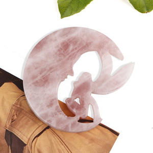 Artigianato in Agata Striata Rosa <span class=keywords><strong>e</strong></span> Vari Materiali con Design di Teschi di <span class=keywords><strong>Lupo</strong></span> <span class=keywords><strong>e</strong></span> Fata - Product Image 1