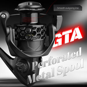 Carrete de Pesca Metálico GTA3 para Pesca en Agua Salada y Río, Incluye Señuelo Artificial - Product Image 3