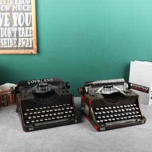 FY097 Decoración Vintage para el Hogar, Modelo de Máquina de Escribir Antigua de Metal, Miniatura Artesanal, Accesorio de Fotografía, Decoración para el Hogar, Cafetería, <span class=keywords><strong>Pub</strong></span>, Librería - Product Image 3