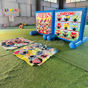 Jeu de lancer gonflable commercial à structure pneumatique pour fête foraine, avec panneaux Velcro interchangeables, jeu de lancer '<span class=keywords><strong>Angry</strong></span> Throwing' pour événements festifs - Product Image 3