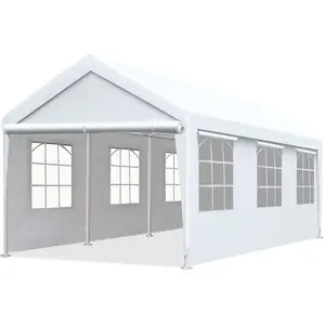 Tienda de campaña resistente para exteriores, carpa de 10x20 pies, 3x9M, para fiestas, eventos, feria, Carpot blanco (con paredes laterales)