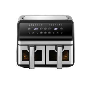 <span class=keywords><strong>Friteuse</strong></span> à air Yc grande capacité 8L à <span class=keywords><strong>double</strong></span> <span class=keywords><strong>cuve</strong></span> en acier inoxydable, multifonctionnelle, à <span class=keywords><strong>double</strong></span> compartiment, électrique, pour usage domestique - Product Image 4