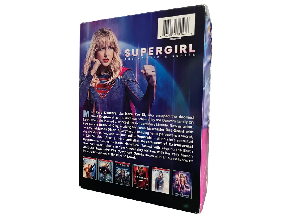 Supergirl seri lengkap kotak set 28 cakram grosir pabrik DVD film seri TV kartun Wilayah 1/wilayah 2 DVD "GRATIS Pengiriman