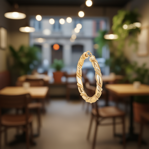 Pendientes de Aro Chapados en Oro Carmela Alinda, Diseño Clásico Trenzado para Mujer, Joyería de Moda, Pendientes de Aleación de 18K - Product Image 2