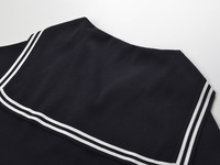 Robe en tricot pour femme à manches courtes, style preppy, col marin, faible MOQ, personnalisable