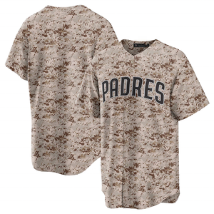 Desain Baru Pola Camo Sublimasi Los Angeles Mesh Fashion Kaos Baseball Pria San Diego Jersey Baseball Pria - Product Image 1