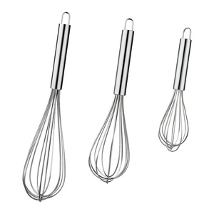 Fouet manuel en acier inoxydable écologique facile à nettoyer, 8'', 10'', 12'', pour usage domestique en cuisine, vente en gros - Product Image 1