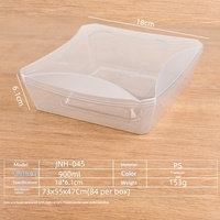 Boîte en plastique transparente de qualité alimentaire PS, emballage scellé pour bonbons, biscuits, guimauves, fruits secs, JNH-045 1mm