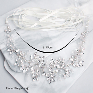<span class=keywords><strong>Ceinture</strong></span> de <span class=keywords><strong>mariée</strong></span> en cristal autrichien de luxe faite à la main pour robe, accessoires de bijoux - Product Image 6