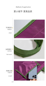 ショッピングバッグ大容量折りたたみ可能ポータブルワンショルダーハンド防水,2025新品カスタム引出し環境保護ショッピングバッグ - Product Image 6