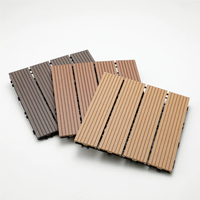 WPC Carreaux de terrasse en bois composite à emboîtement colorés pour l'extérieur Carreaux de terrasse DIY