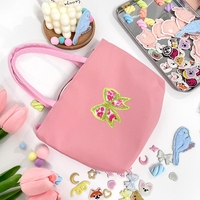 Patch brodé personnalisé DIY imprimé léopard, rose et vert, avec nœud exquis, pour décoration de doudoune et sac à dos