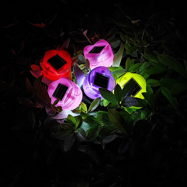 Factory Direct Supply Modern Small Plastic LED Garden Decorative Light Waterproof Outdoor Solar Tulip Floor Lamp