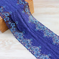 Zèle En Gros Style Français Lingerie Nouveau Fantaisie Nylon Élastique Coupe Bordure Dentelle Garniture Tissu Doux Spandex Paillettes Décoration