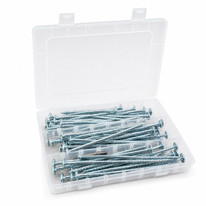 55 tornillos para madera con cabeza de arandela de hierro, tipo Pocket Hole, M6, zincados, estándar DIN - Product Image 5