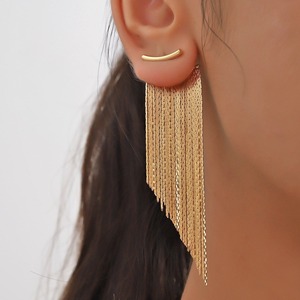 <span class=keywords><strong>Orecchini</strong></span> Pendenti in Ottone Placcato <span class=keywords><strong>Oro</strong></span> Antico con Nappe e Perle Geometriche in Vetroceramica Incastonate - Gioielli Trendy da Donna per Anniversario - Product Image 1