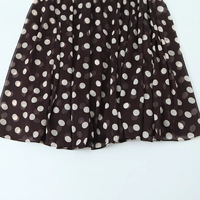 Robe Midi Printemps Élégante en Mousseline Unie Teinte, Coupe Sirène Trompette, Sans Bretelles, à Pois et Patchwork, Ajustée pour Femme – Vente en Gros