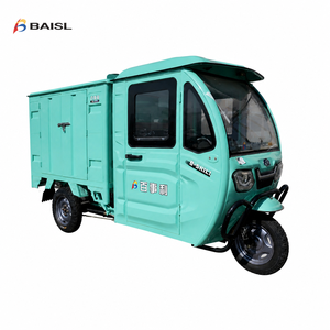 Triciclo Eléctrico de Reparto con Caja Cerrada, Batería de Litio de 60V 20Ah, <span class=keywords><strong>Luz</strong></span> Interior de Carga para Cadena de Frío, Tamaño Compacto y Resistente - Product Image 1