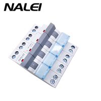 Interrupteur de transfert manuel double alimentation 400VAC 63A NLZ1-63/4P, disjoncteur à interverrouillage unilatéral 4P (MTS) pour installation sur rail DIN