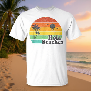 Camiseta para mujer con cita de verano de Hola Beaches Retro Beach Vacation - Product Image 3