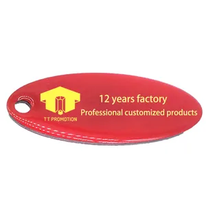 12 anos de Apoio da Fábrica OEM ODM Projeto Elipse Chaveiros Personalizados de Metal Prancha De Metal Keychain Com Próprio Logotipo Do Hotel