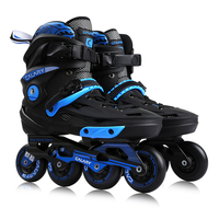 PAPAISON Patins à roulettes de slalom à coque rigide de haute qualité pour l'extérieur, quatre roues, couleur noire et bleue, en stock, pour la location