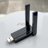 Antena dual de 2,4 GHz 5GHz 5,8 GHz, adaptador inalámbrico de Wi-Fi 1300M de largo alcance 10dBi, antena WiFi USB para decodificador