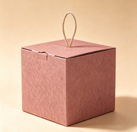 Boîte cadeau rectangulaire en papier kraft avec fermeture magnétique, en carton ondulé recyclable, emballage portable pour gâteaux, biscuits, cadeaux