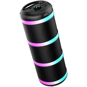 Kakusiga Karaoke Speaker 3x4 20W Rechargeable With Led Lights <b>Bluetooth</b> Fm Usb <b>Microphone</b> - Product Image 2