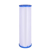 Cartouche filtrante plissée en polyester YUNDA de 10 pouces et 20 microns pour système de filtration d'eau sédimentaire pour toute la maison, facile à nettoyer