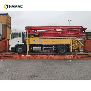 รถปั๊มคอนกรีตติดตั้งบนรถบรรทุก HAMAC 70 เมตร เครื่องยนต์ดีเซล ระบบไฮดรอลิกเต็มรูปแบบ 22 เมตร/ชม. จากจีน สำหรับงานก่อสร้าง - Product Image 3