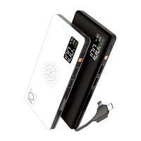 Nuevo modelo integrado en cable 3 en 1 10000mAh bancos de energía de carga inalámbricos multifuncionales para iPhone 11