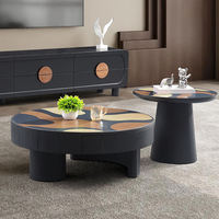 Table basse créative à centre arrondi avec tiroir de rangement pour hôtel et salon