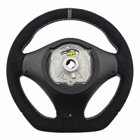   Volant de direction style CS avec bande blanche supérieure pour E90 E91 E92 E93 Série 3 Volant de direction personnalisé en Alcantara