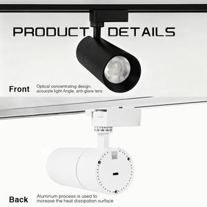 High Quality Commercial Lighting White <b>Black</b> Aluminum 10W 20W 30W <b>Ceiling</b> LED Track <b>Light</b> for <b>Modern</b> Shop Interior Lighting - Product Image 3