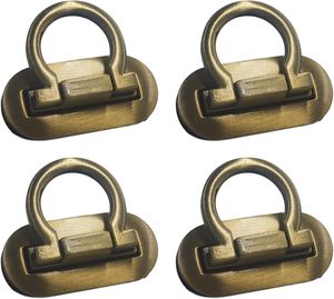 Fermoirs ovales à verrouillage rotatif en alliage de zinc, style anneau, pour sacs à main, fermoirs à bascule, boucles torsadées, attaches pour sacs à main et sacs à bandoulière DIY - Product Image 1