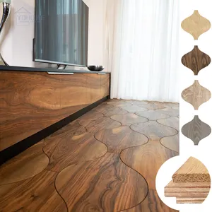 Alemão folha forma engenharia piso madeira para apartamento interior piso madera noz americana engenharia piso madeira